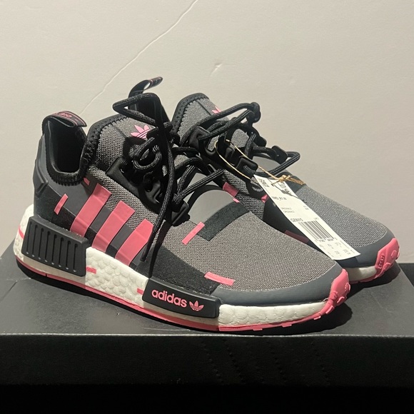 adidas gazelle silver green womens adidas NMD_R1 Shoes - Women's - Cloud White / Solar Yellow main image 1